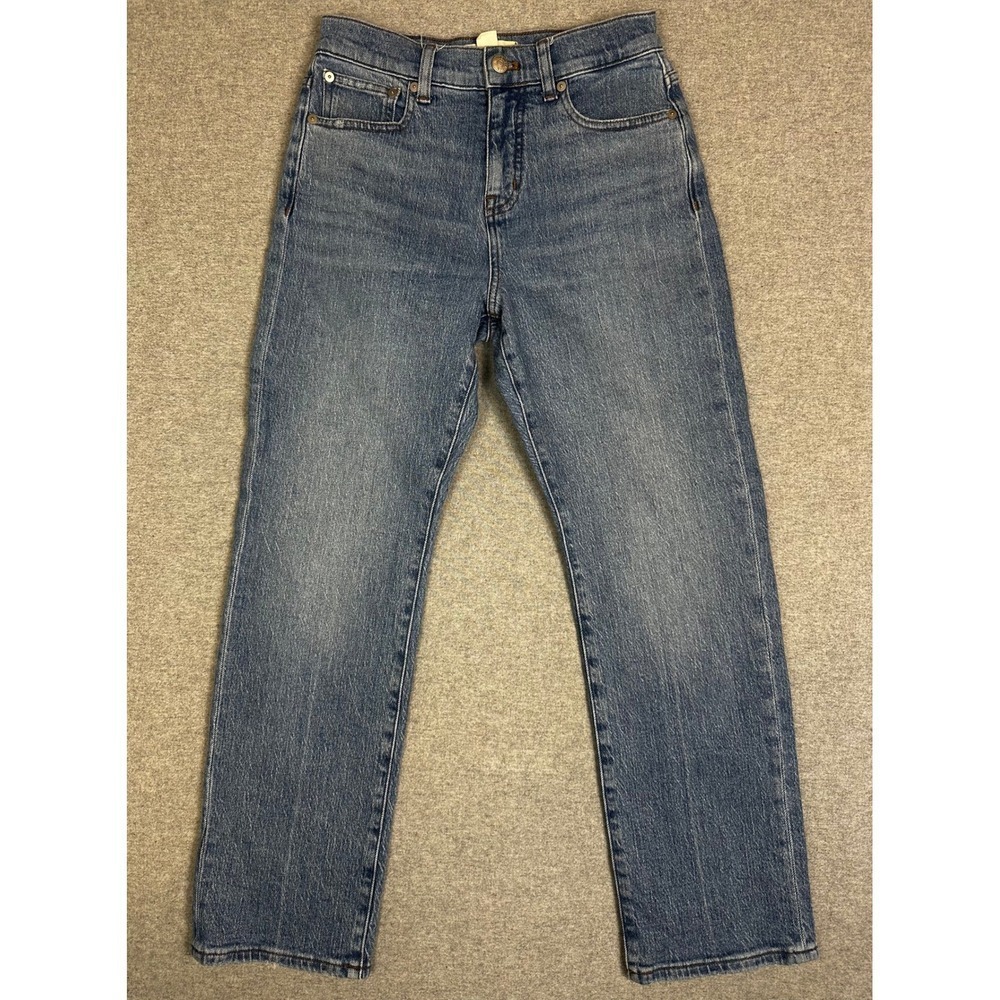 Madewell High Rise 90s Straight Leg Jeans Womens 25P Medium Wash Blue Denim